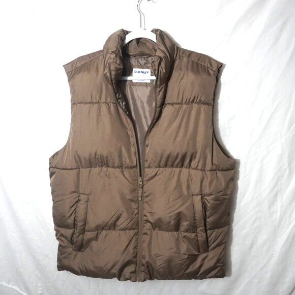 OLD NAVY FULL-ZIP PUFFER VEST MENS SIZE LARGE - Picture 2 of 7
